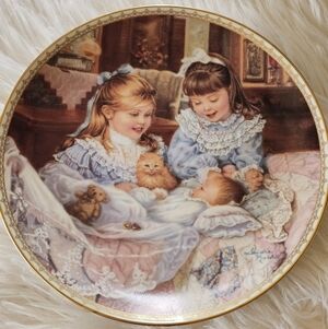 Vintage Sandra Kuck Collector Plate "Little One" No 2392C 1993 Reco 3rd Issue